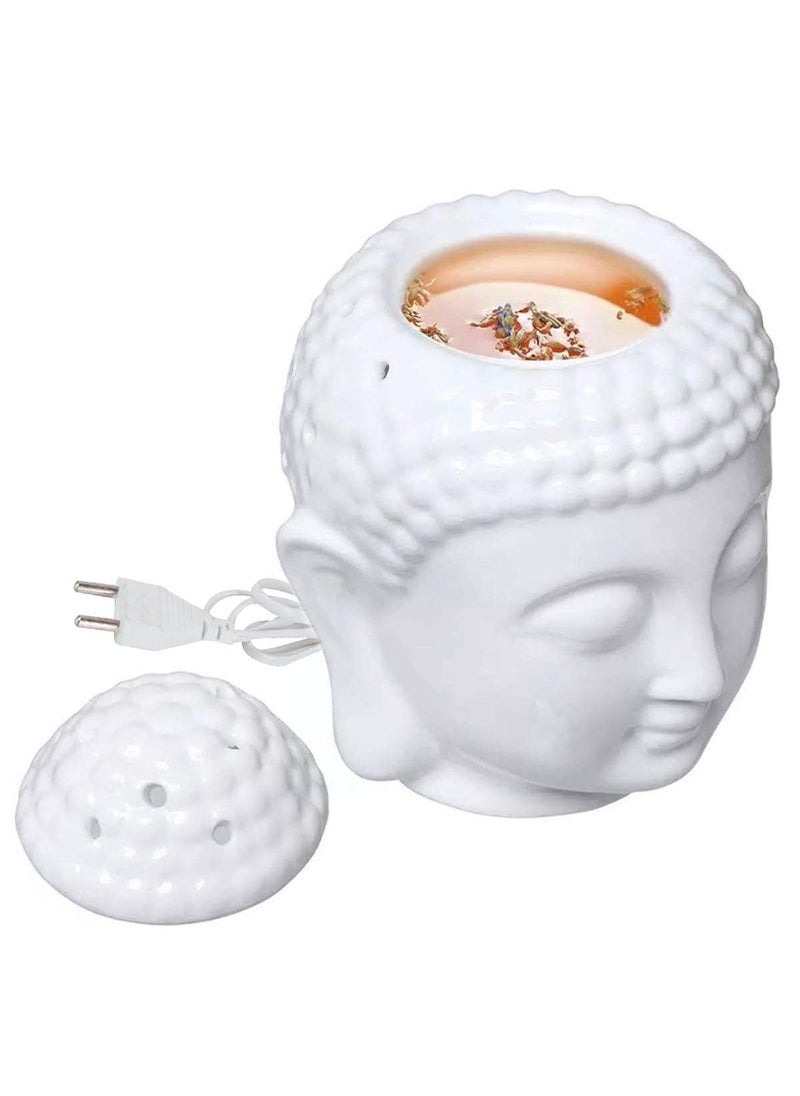 ScentAura ScentAura Ceramic Electric Buddha Aroma Diffuser Night Lamp Light with Mogra Jasmine Aroma Oil 10ml Each for Home Office Hotel Spa  - Image 2