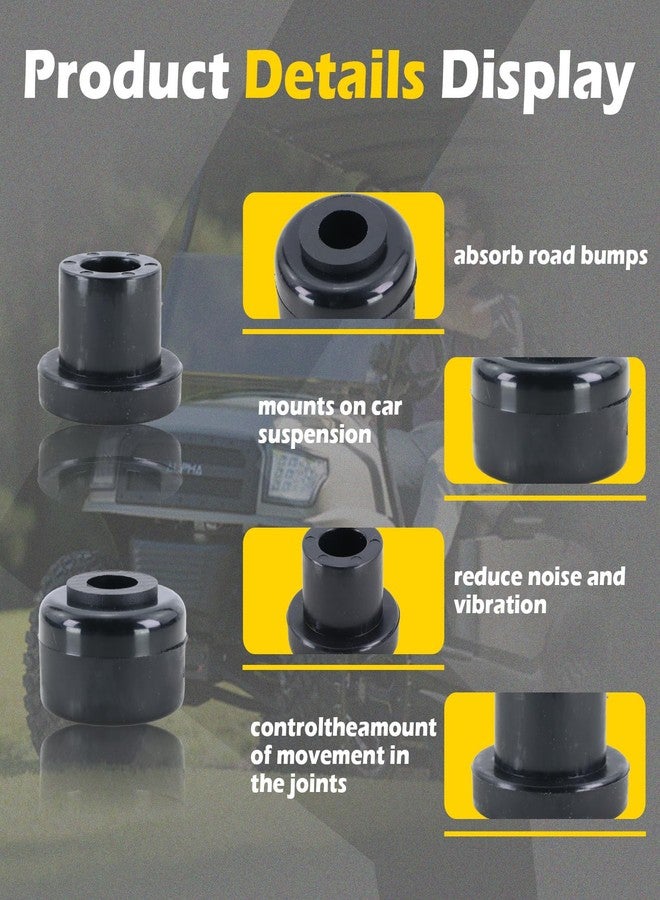 Qagea Replacement A-Arm Bushing Kit for GTW Golf Cart Front A-Arm Lift, Compatible with MadJax MJFX A-Arm Lift (Black) - Image 3