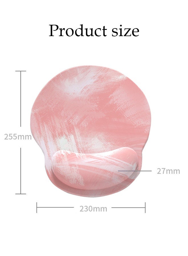 Mouse Pad with Wrist Rest, Comfortable Computer Mousepad with Gel Wrist Support Smooth Surface and Non-Slip PU Base for Pain Relief, Laptop, Office & Home (Pink) - Image 4