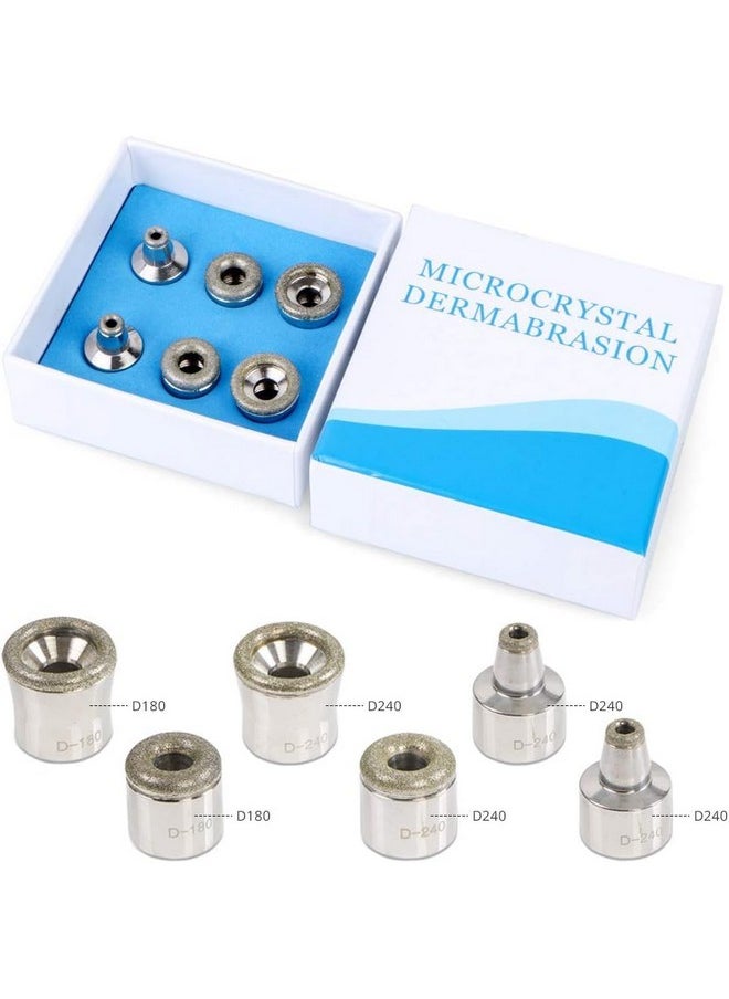 UNOISETION - Diamond Microdermabrasion Tips 6 Pcs Dermabrasion Replacement Tips Professional Microdermabrasion Accessories For Microdermabrasion Tool - Image 1