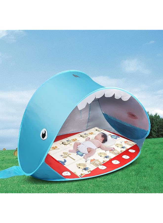 Azonee Pop Up Baby Beach Tent Folding Sun Shade with Pool for Babies 50+ SPF UV Protection Portable Sun Shelter Camping Tent Lightweight for Indoor and Outdoor for Camping Beach Traveling - Image 4