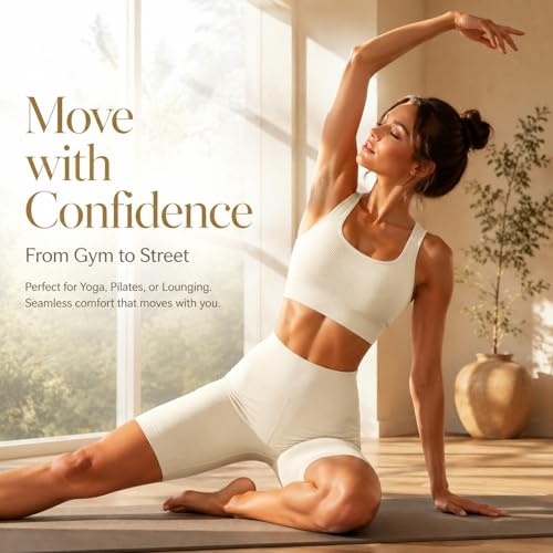 YESDOO Womens Workout Outfits Ribbed Tank 2 Piece Seamless High Waist Gym Outfit Yoga Shorts Leggings Sets - Image 3