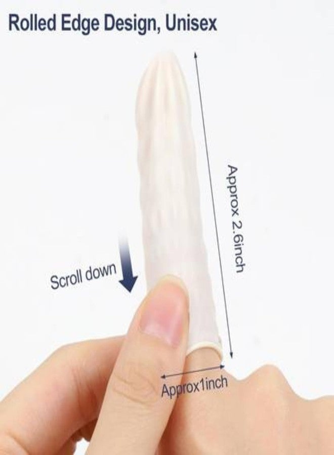 Stylera Anti-Static ESD Latex Finger Cots, Reusable Rubber Fingertips Protective Finger Gloves (WHITE, PACK OF 100 PIECES) - Image 5