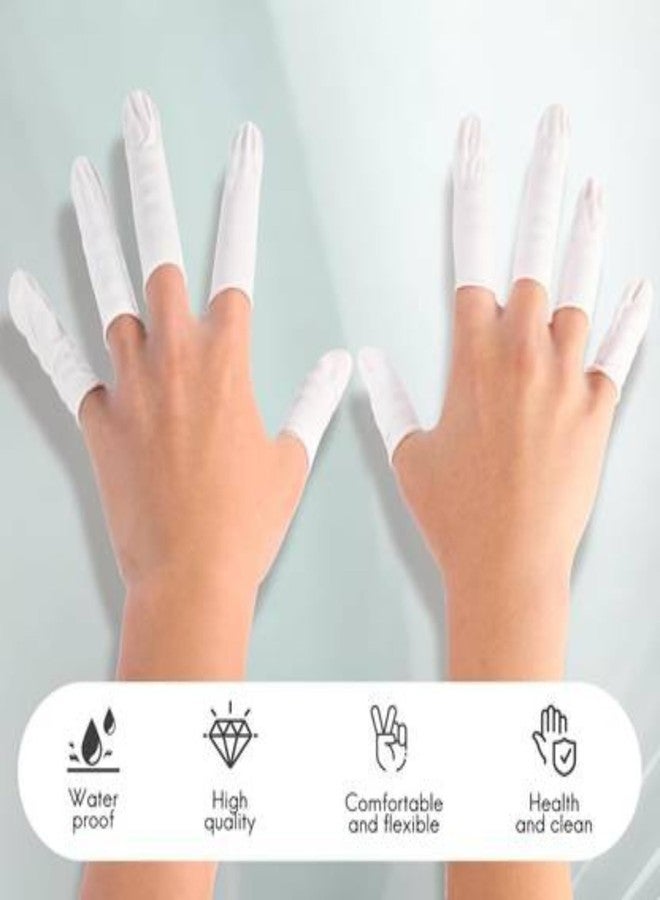 Stylera Anti-Static ESD Latex Finger Cots, Reusable Rubber Fingertips Protective Finger Gloves (WHITE, PACK OF 100 PIECES) - Image 3