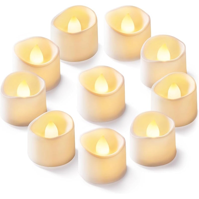 Homemory Battery Operated LED Tea Lights, Pack of 24, Flameless Votive Tealights Candle with Warm White Flickering Bulb light, Small Electric Fake Tea Candle Realistic for Wedding, Table, Gift,Outdoor - Image 1
