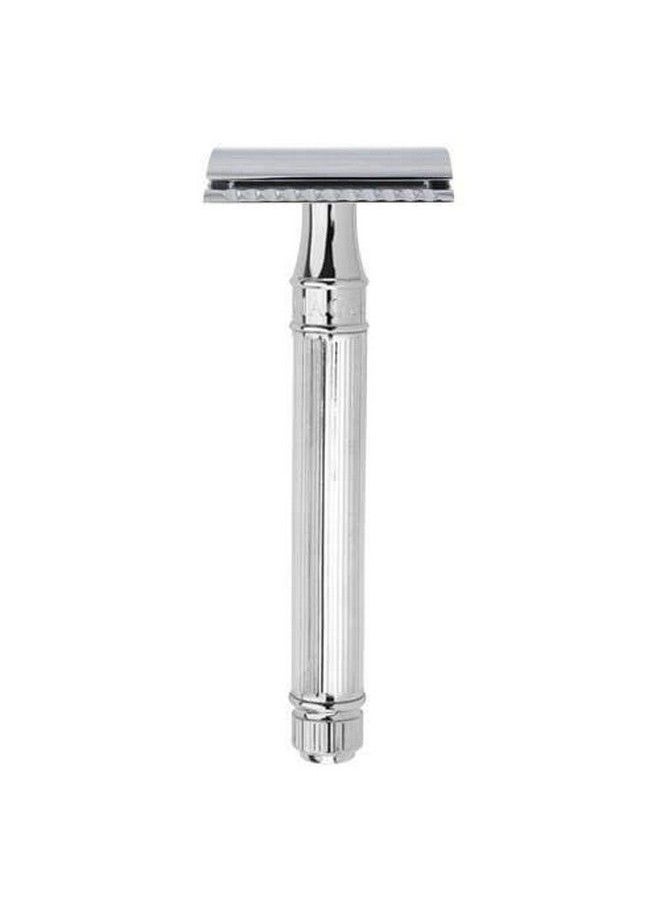 Edwin Jagger Chrome Lined Double Edge Razor Long Handle  - Image 3