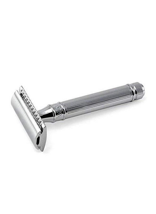 Edwin Jagger Chrome Lined Double Edge Razor Long Handle  - Image 4