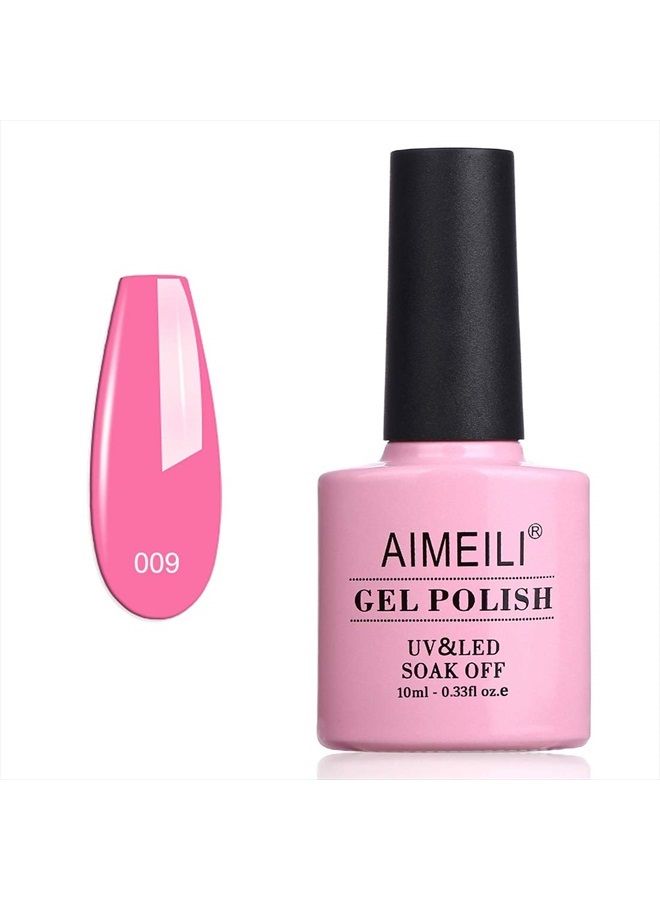AIMEILI Soak Off U V LED Light Pink Gel Nail Polish - Pertty Pretty in Pink (009) 10ml - Image 1