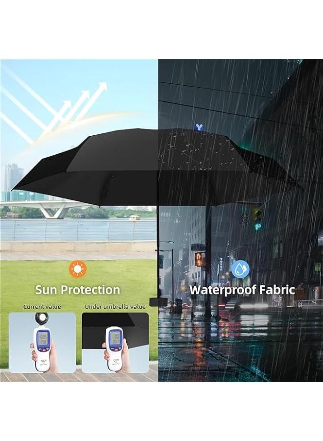 HOOKOR Mini Umbrella for Travel,Compact Mini Six-fold Umbrella With Case, Lightweight Portable Parasol, Small Pocket Capsule UPF 50+ UV Resistant Perfect for Travel, Outdoor Sun & Rain Umbrellas - Image 3