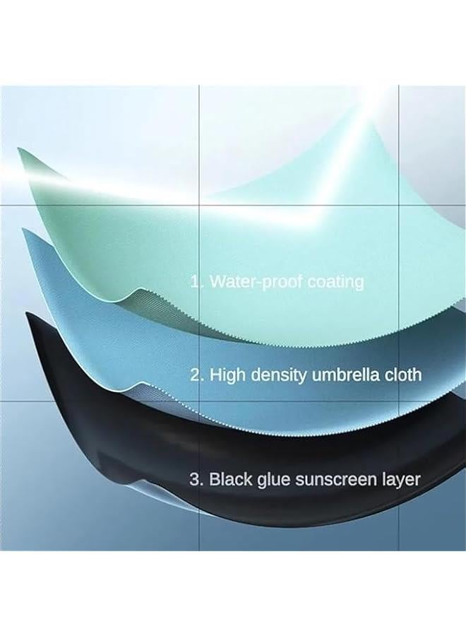 HOOKOR Mini Umbrella for Travel,Compact Mini Six-fold Umbrella With Case, Lightweight Portable Parasol, Small Pocket Capsule UPF 50+ UV Resistant Perfect for Travel, Outdoor Sun & Rain Umbrellas - Image 4