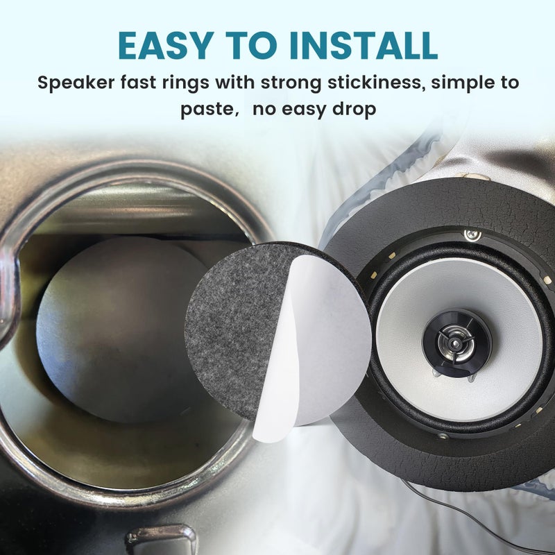 NuIth 6.5 inch Speaker Foam Rings, 6.5â€Foam Speaker Enhancer, High Rebound Sponge Bass Blocker Kit, Self Adhesive Car Door Speaker Foam Baffles Enhancer, 4PCS - Image 5
