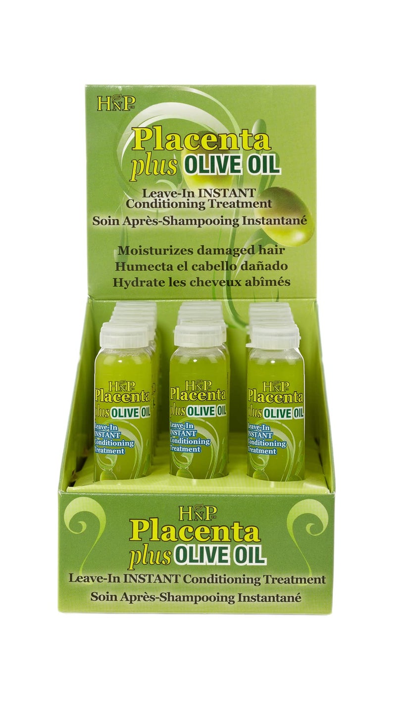 Henna N Placenta Olive Oil Vial LeaveIn Instant Conditioning Treatment 58oz Pack of 18
