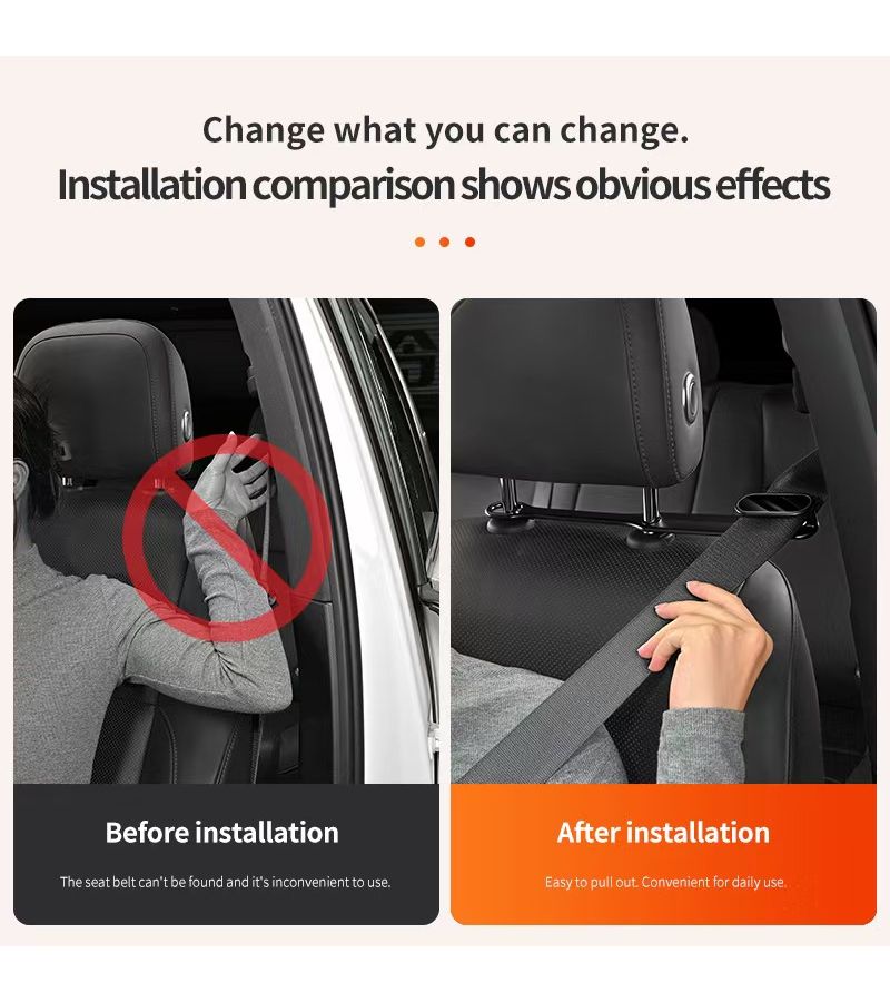 2PC Car Seatbelt Restraints Prevent Chest Chafing Impact Damage And Rattling Noises Suitable For Car Seats Shoulder And Neck Protector Portable Limiter Seatbelt Adjuster - Image 5