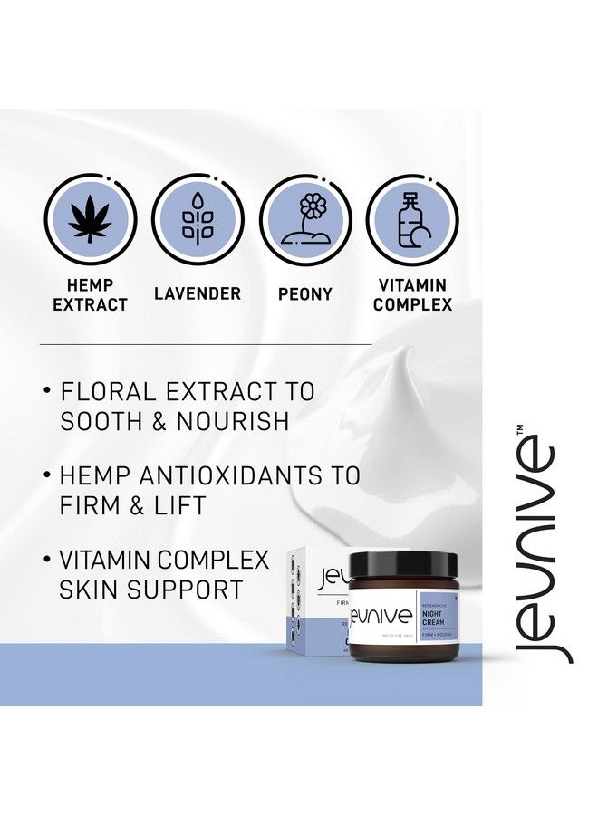 Jeunive Regenerative Triple Power Nourishing Pm Night Cream Soothing With Antiaging Lavender Peony And Vitamins To Energize Tired Skin | 2 Oz (57G) - Image 4
