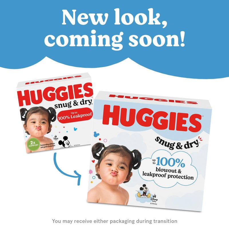 Huggies Size 1 Diapers, Snug & Dry Newborn Diapers, Size 1 (8-14 lbs), 108 Count - Image 2