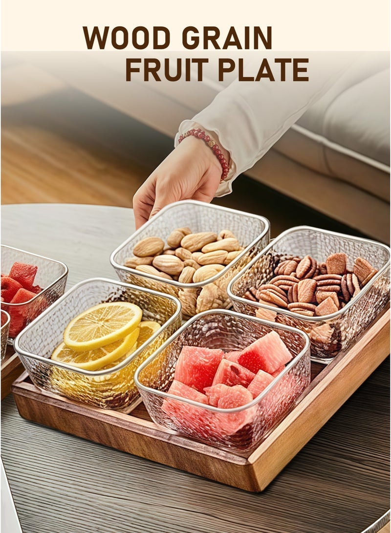 WinHolder Wood Grain Fruit Plate – Versatile Serving Tray for Dried Fruits, Nuts, Candy, Cookies, Chips, and Party Snacks - Image 4