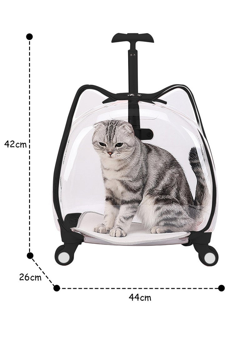 كيدل عربة أطفال شفافة بالكامل للكلاب والقطط وعربة أطفال للحيوانات الأليفة وحقيبة خارجية بعجلات للحيوانات الأليفة الصغيرة والمتوسطة - Image 3