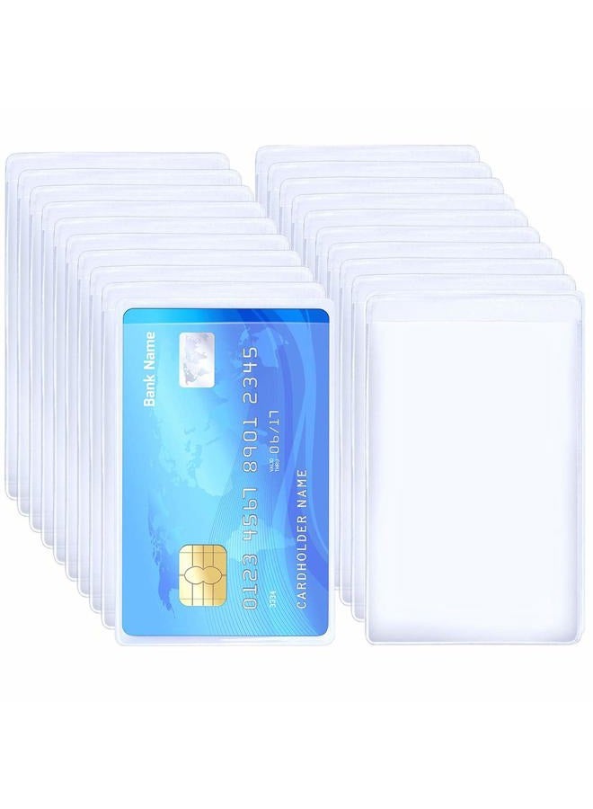 BronaGrand 20pcs Transparent Vertical ID Credit Card Holder Business Card Protector Sleeves - Image 1