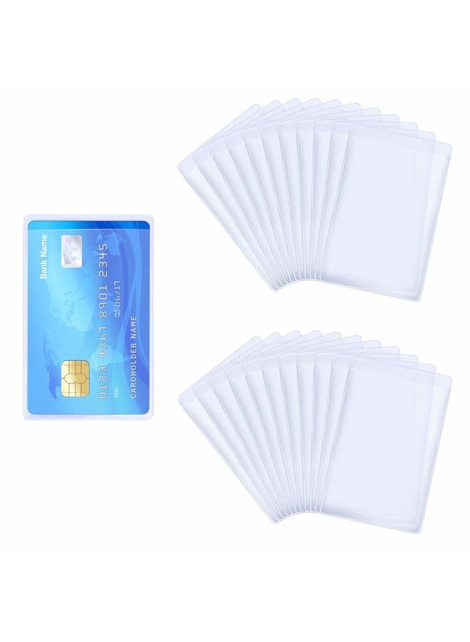 BronaGrand 20pcs Transparent Vertical ID Credit Card Holder Business Card Protector Sleeves - Image 2