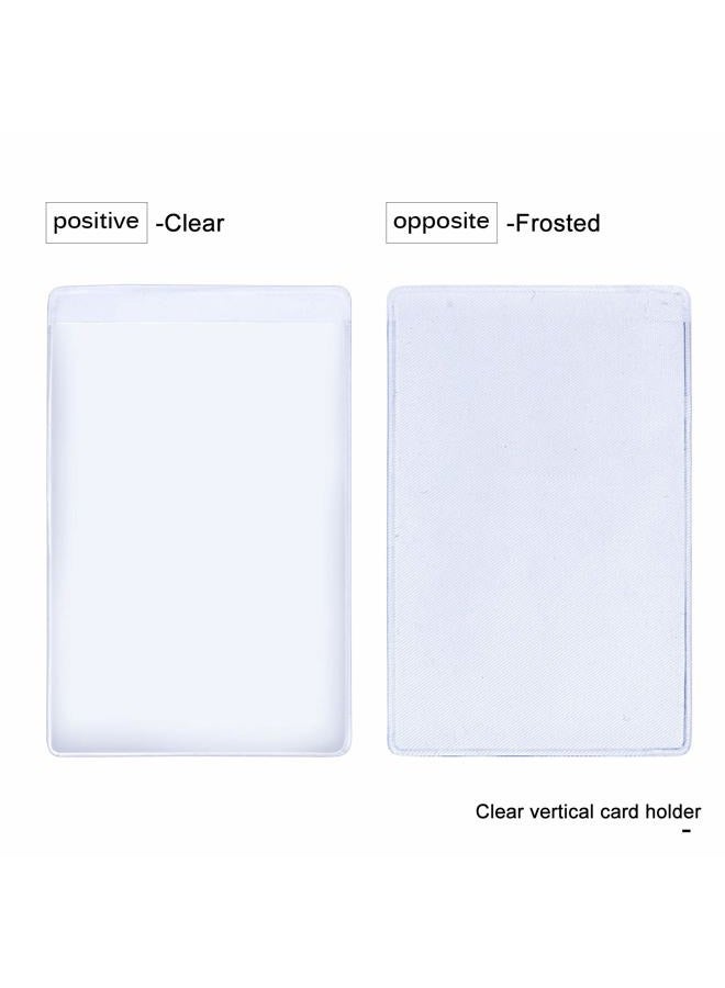 BronaGrand 20pcs Transparent Vertical ID Credit Card Holder Business Card Protector Sleeves - Image 3
