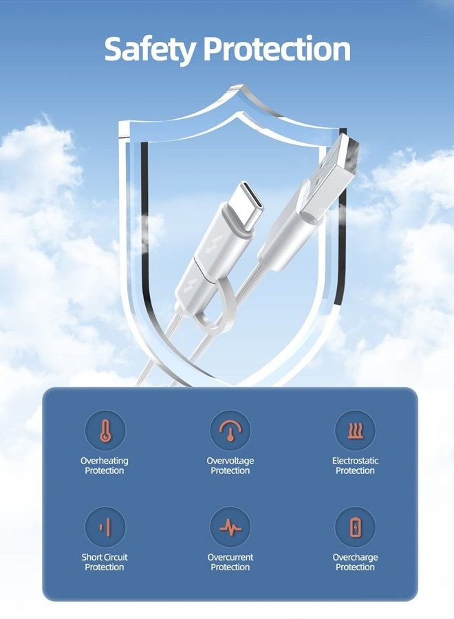 Superer Nylon Braided Charger Cord Fit for OontZ Angle 3 (4th Gen)/Pro Dual/Ultra (4th Gen)/Pro/Shower/RainDance,Angle Solo Bluetooth Speaker Micro USB Type C 2 in 1 Charging Cable Power Supply Adapter - Image 4