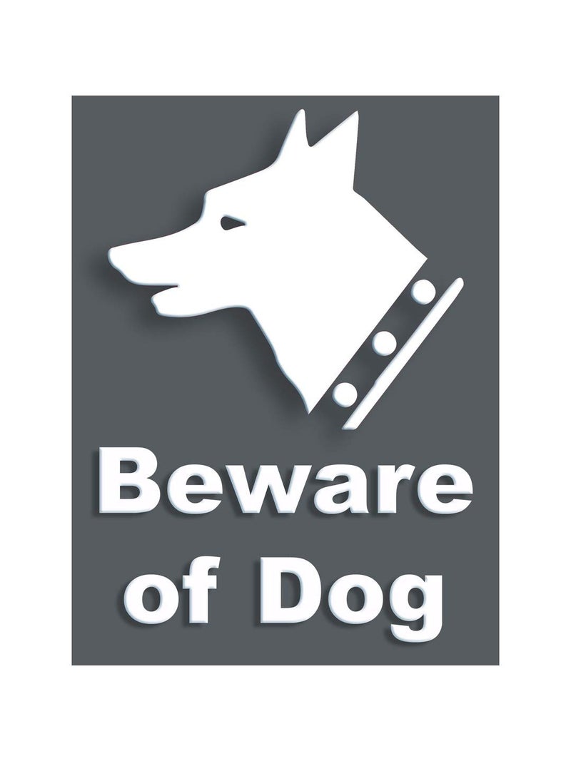 999Store office supplies sunboard beware of dogs sticker signage sign board Grey (20X15 Cm) - Image 5