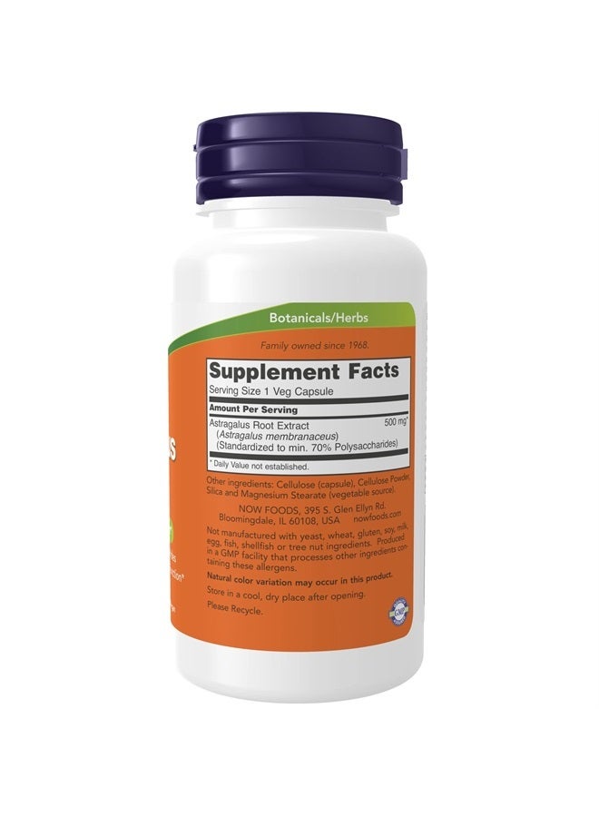now Immune Support Supplements, Astragalus Extract 500 mg (Standardized to 70% Polysaccharides), 90 Veg Capsules - Image 2