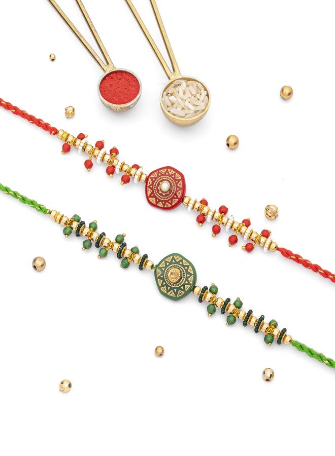 DORE® Rakhi Set of 2 Threads Of Tradition Rakhi Set - Image 1
