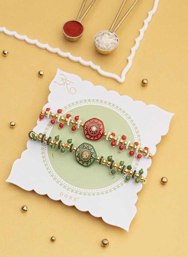 DORE® Rakhi Set of 2 Threads Of Tradition Rakhi Set - Image 2