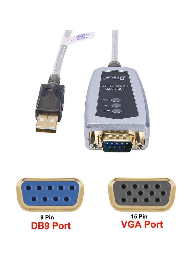 DTech DTECH 6 Feet USB to RS422 RS485 Serial Port Converter Adapter Cable with FTDI Chip Supports Windows 11 10 8 7 XP Mac  - Image 3