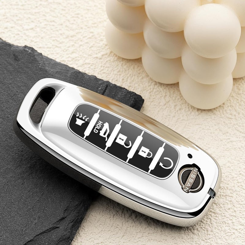 ZSPDACC for Nissan Key Fob Cover 2026 2025 2024 2023 Car Key Case 5 Buttons Rogue Armada Pathfinder Versa Accessories - Image 2