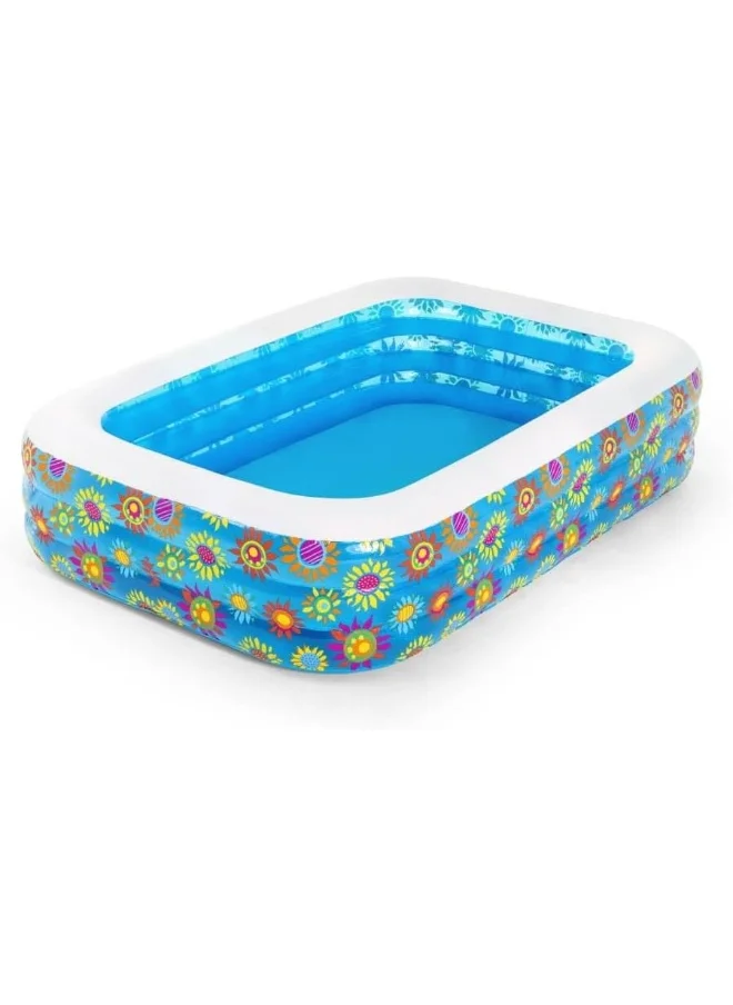 Bestway Happy Flora 2.29 m Inflatable Family Pool
