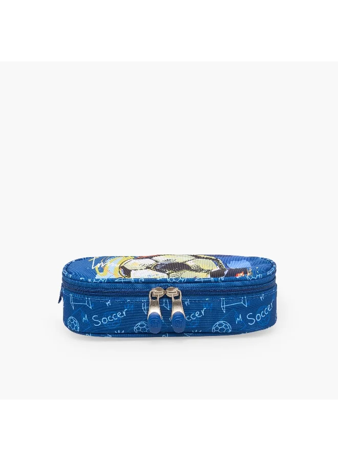 St.right Pouch-Match Ball-1 Cmprt- (Polyester) Blue \ 23X10X5