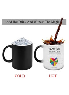 PRINTSHOP4ME Teachers Day Magic Mug for Best Teacher Ever Birthday Gifts from Students Children Gifts for Teacher Ceramic Mug Black Handle  - Image 2
