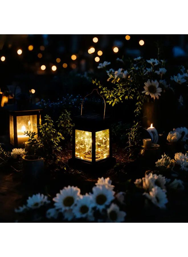 Multicolour Solar String Lights 30 LEDs Outdoor Rechargeable Ambient Lamp for Patio Camping - Image 1