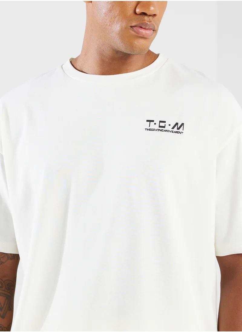 ذا جيفينج موفمنت Oversized Globe Printed T-Shirt