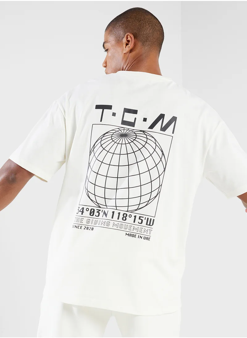 ذا جيفينج موفمنت Oversized Globe Printed T-Shirt