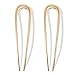 Srevela French Hair Pins for Thick Hair Metal French Twis Hair Pins for Women Girls UShaped French Pin for Buns 55 Inches Large French Pins Hairstyle Accessories Gold Gold - Image 2