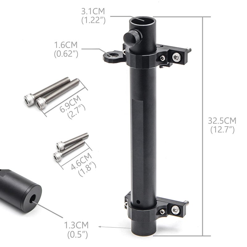 KMFCDAE for Jeep Flag Mount JK JL Tailgate Flagpole Holder with CB Antenna Mounting Bracket Multi-Function Tail Gate Flag Pole Holder Antenna Base Kit for Jeep Wrangler JK JL & Unlimited 2007+ - Image 3