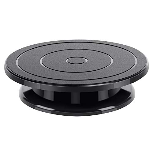 Kootek 11 Inch Rotate Turntable Sculpting Wheel Revolving Cake Turntable Black Painting Turn Table Lightweight Stand for Paint Spraying Spinner, Cake Decorating, Displaying Item - Image 1