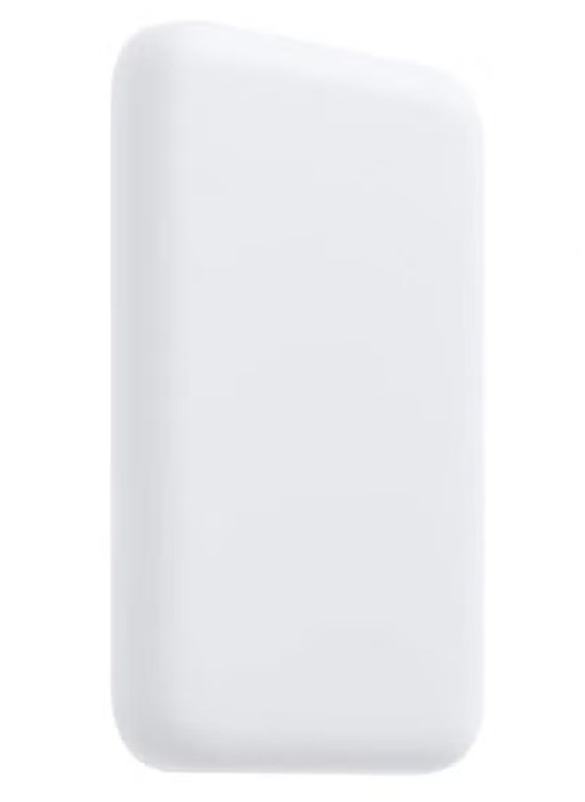 MagSafe-Compatible Wireless Power Bank 10000mAh for iPhone 15 Series – Magnetic Portable Charger with Fast Wireless Charging, USB-C Input/Output, Slim Pocket-Sized Battery Pack for On-the-Go Power, White Color