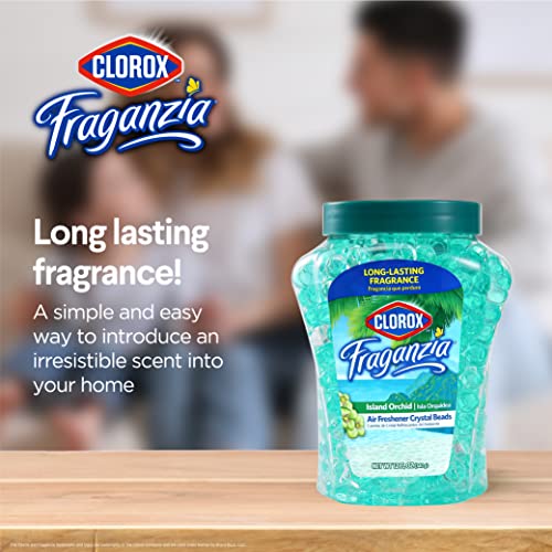 Clorox Fraganzia Crystal Beads Air Freshener in Island Orchid Scent - Long-Lasting Room Deodorizer - Odor Eliminator Gel Beads to Freshen Home, Car, or Office, 12 Fl Oz - Image 3