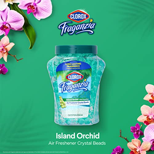 Clorox Fraganzia Crystal Beads Air Freshener in Island Orchid Scent - Long-Lasting Room Deodorizer - Odor Eliminator Gel Beads to Freshen Home, Car, or Office, 12 Fl Oz - Image 2