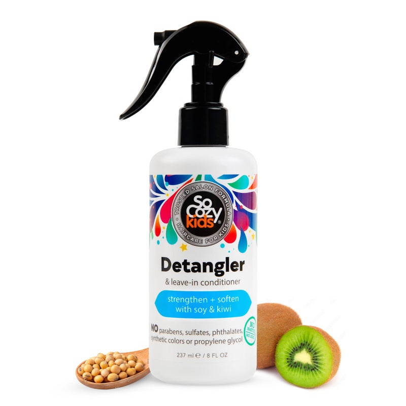 So Cozy Detangler & Leave In Conditioner Spray (8 Fl Oz) Hair Detangler Spray for Kids, Paraben-Free Leave In Hair Conditioner & Detangling Spray for Frizzy Hair, Keratin, Soy Protein & Kiwi Extract - Image 1