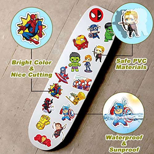 DeaDamHaDa 200PCS Cool Character Stickers for Water Bottles Skateboard Luggage Laptop Bumper Waterproof Vinyl Stickers Bulk for Boys Teens Adults - Image 3
