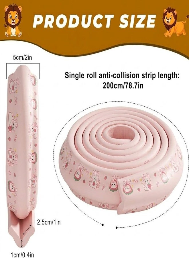 Agabani Baby Safety Edge Protector Strip Self Adhesive Cartoon Bunny Corner Guard Foam Cushion for Table Desk Corners Child Anti Collision Soft Edge Protection Strip Home Safety Product (Pink) - Image 2