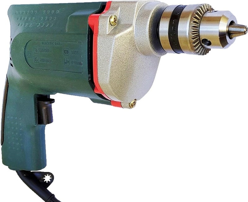 Inditrust New Heavy Duty 10mm Electric Drill Machine 350 W with 13pc hss 5pc Masonry bit 1pc Claw Hammer 1pc Masonry drill bit Pack of 5pc Power Hand Tool Kit - Image 3