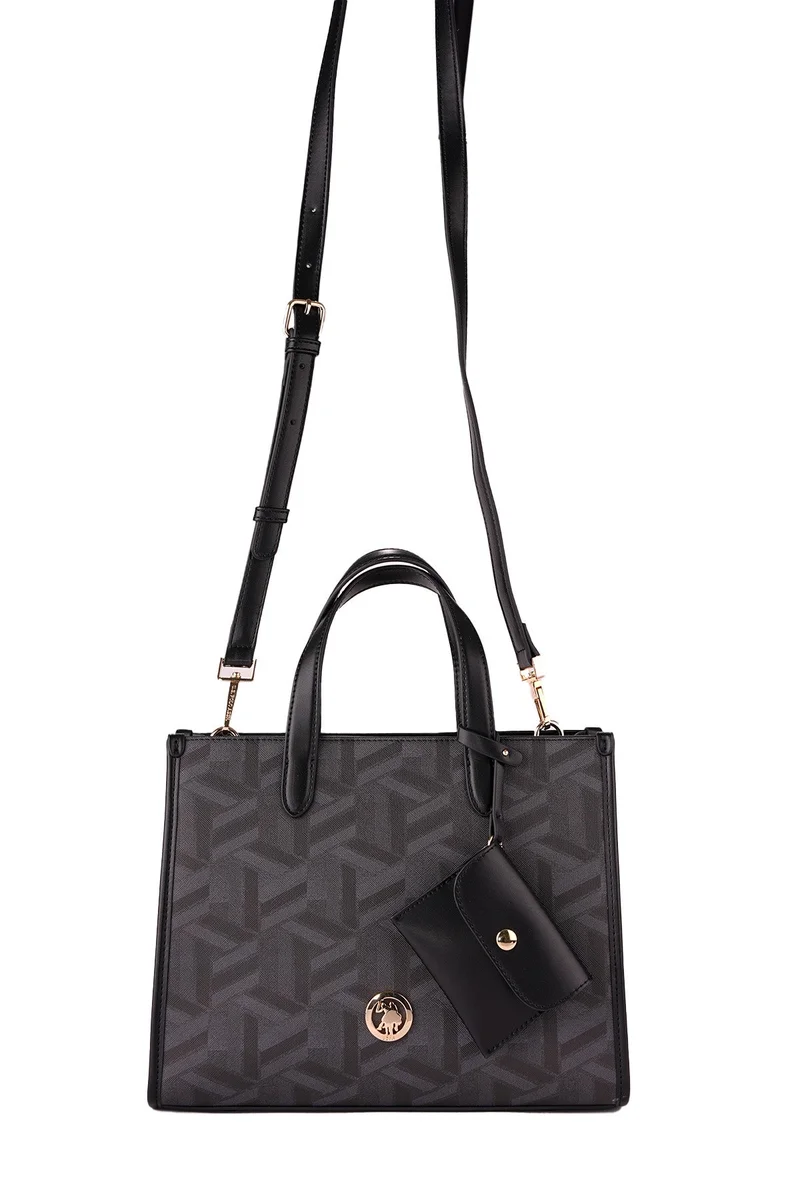 U.S. Polo Assn. BLACK U.S. Polo Assn. Women's Shoulder Bag, Ladies Large Capacity Shoulder Bag Handbag Tote Bags Clutch Bag, Women's Leather Hobo Bag, Women's Tote Bag, Women's Shoulder Bag, Women's Hand Bag, Women's Travel Bag, for Office Sling Bag Side Bag and Girls College Students  | Best Price UAE