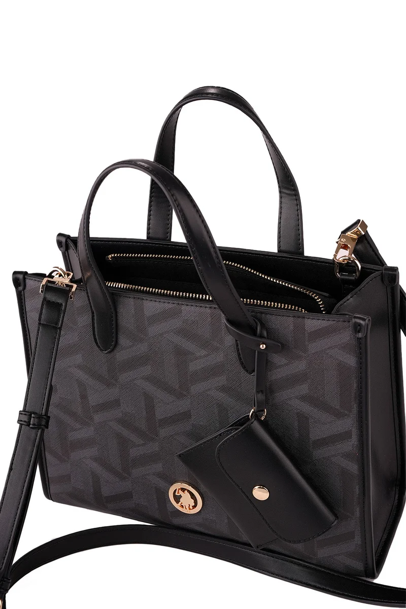 U.S. Polo Assn. BLACK U.S. Polo Assn. Women's Shoulder Bag, Ladies Large Capacity Shoulder Bag Handbag Tote Bags Clutch Bag, Women's Leather Hobo Bag, Women's Tote Bag, Women's Shoulder Bag, Women's Hand Bag, Women's Travel Bag, for Office Sling Bag Side Bag and Girls College Students  | Best Price UAE