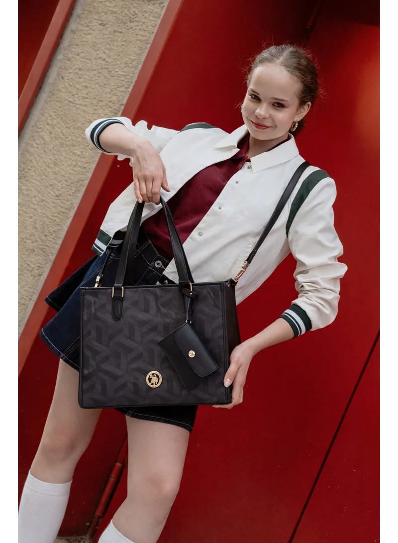 U.S. Polo Assn. U.S. Polo Assn. Women's Shoulder Bag, Ladies Large Capacity Shoulder Bag Handbag Tote Bags Clutch Bag, Women's Leather Hobo Bag, Women's Tote Bag, Women's Shoulder Bag, Women's Hand Bag, Women's Travel Bag, for Office Sling Bag Side Bag and Girls College Students